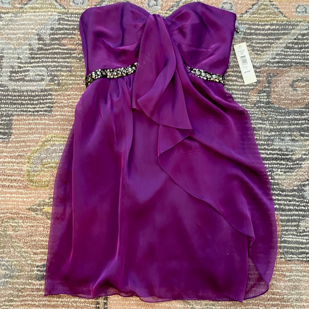 New Badgley Mischka strapless cocktail dress